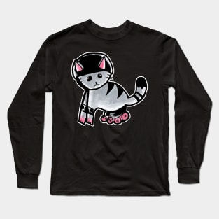 Gray Roller Cat Long Sleeve T-Shirt